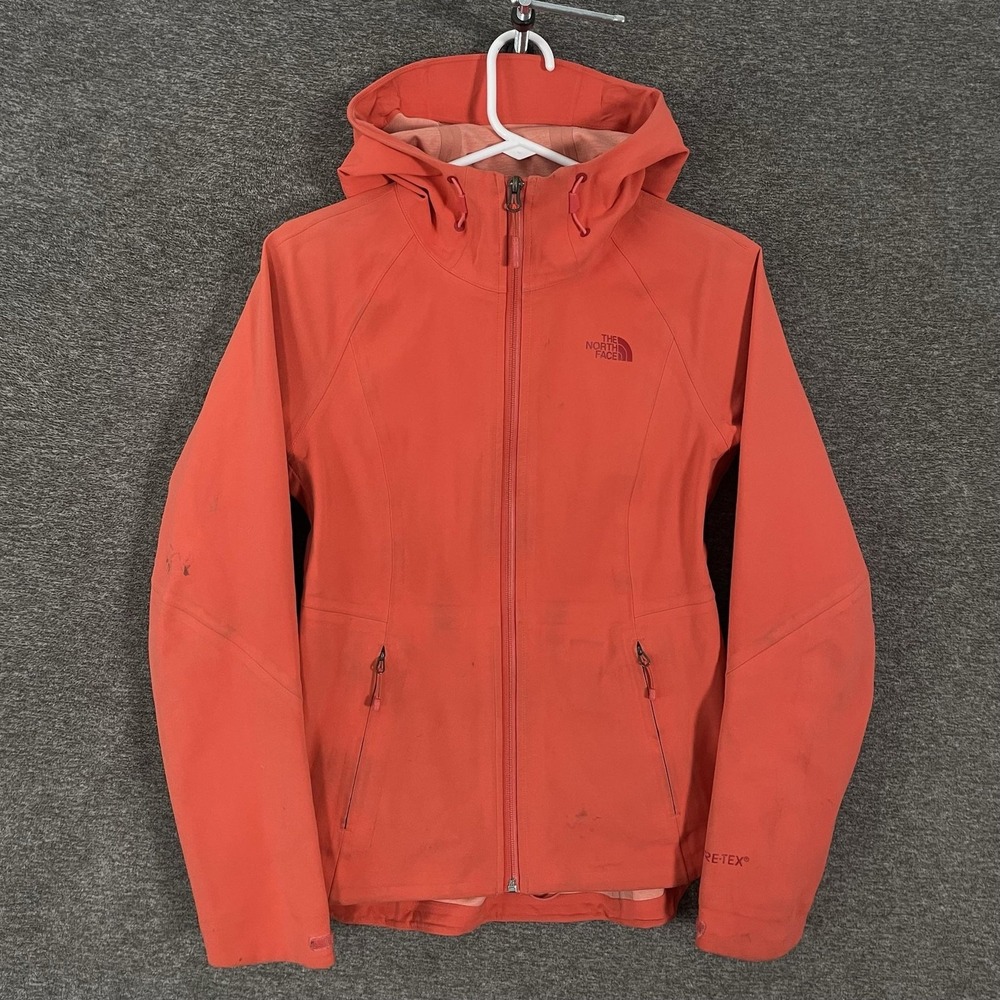 The North Face Apex Flex Jacket Womens XS Orange GORE-TEX Hooded Zip Waterproof